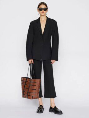 FRAME‎ Jet Set Wide-Leg Crop Jean Noir Size 1